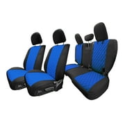 For Jeep Wrangler JL 4DR 2018-2023 FH Group Neoprene Custom Fit Car Seat Covers Full Set - Blue