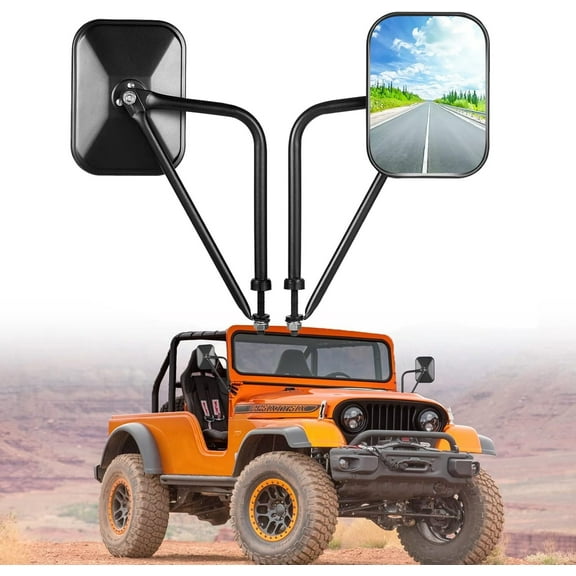 For Jeep Wrangler JK CJ YJ TJ JL Door Off Quick Release Side Hinge View Mirrors
