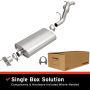 BRExhaust OE Replacement Exhaust System Kit 106-0002 Compatible with 2003-2006 Jeep Wrangler 2.4L, 1997-2002 Jeep Wrangler 2.5L, 1997-2006 Jeep Wrangler 4.0L