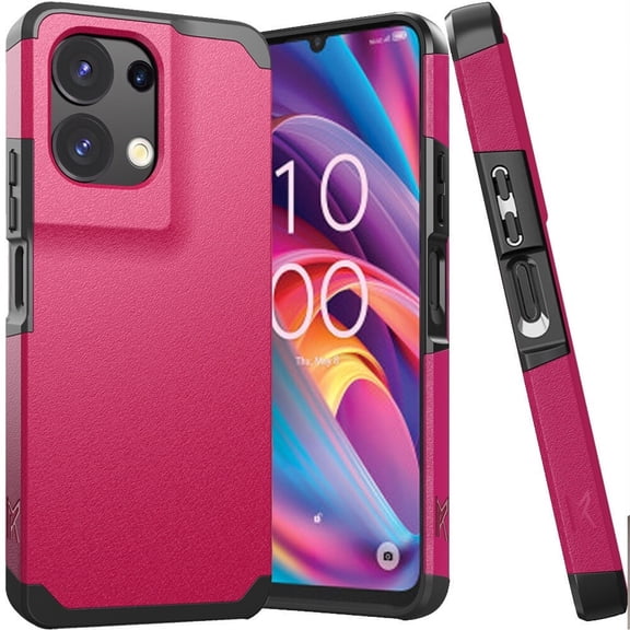 For Jitterbug Smart 5 Smart5 JBS5T513G Shockproof Hybrid Phone Cover Case - MK Pink