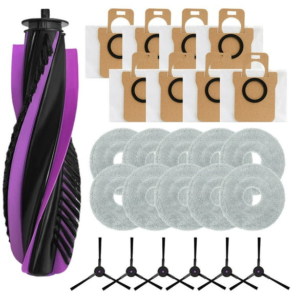For Jonr For P20 Pro Compatible Vacuum Cleaner Parts Main Brush Side Brushes Mop Cloths Dust Bags Set For Optimal Cleaning