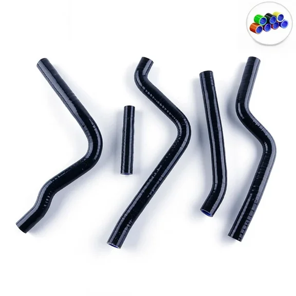 For KAWASAKI KX125 KX 125 1990-1993 Silicone Radiator Water Coolant Hose BLACK