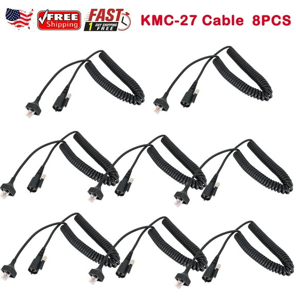For KENWOOD KMC-27 KMC27 Mic Cable TK690 TK790 TK890 TK5710 TK5810 TK5910-8PCS