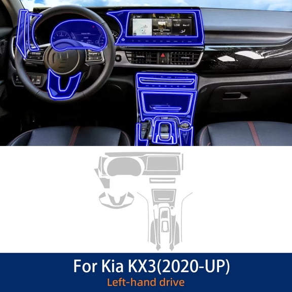 For KIA Seltos KX3 2024 2023 2022 interior Accessories film transparent TPU PPF Gear Panel Center Console Anti-scratch Sticker