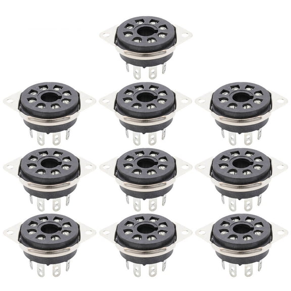 For KT88 EL34 6550 GZ34 Bottom Chassis Mount 8 Pin Octal Bakelite Tube Socket 10pcs