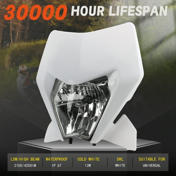 For KTM EXC XC SX XCW EXCF SXW SXF 125-500 2024 Motorcycle Dirt Pit Bike Headlight Headlamp Light Enduro Motocross Accessories