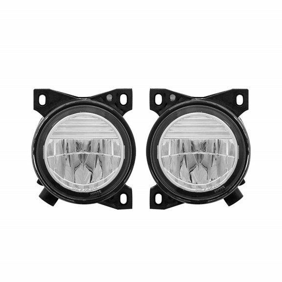For Kenworth T660 2008-2017 Fog Light Driver and Passenger Side | Pair | Chrome Housing | LED