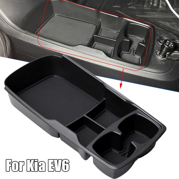 For Kia Car Storage Box Under Car Center Armrest For Kia EV6 2021-2024 Auto Car Storage Box Organizer Replacement