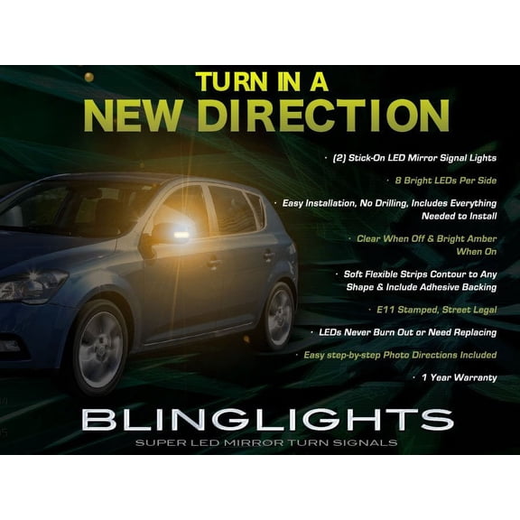 For Kia Cee'd Ceed LED Side View Mirror Turnsignals LED Turn Signals Lights LEDs Signalers Accent Lamps