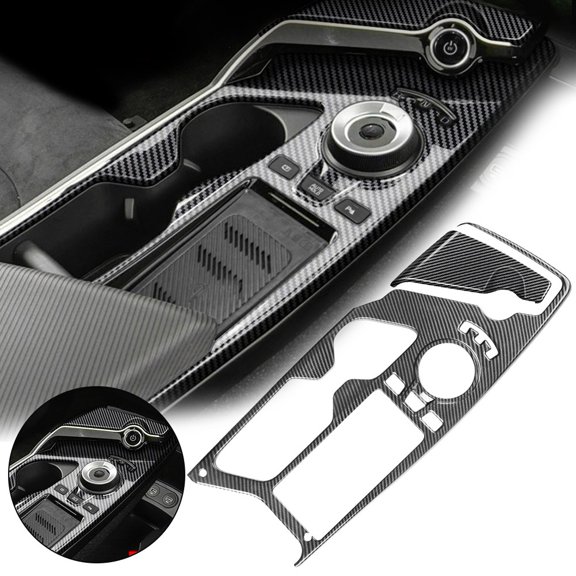 For Kia EV6 22-23 RHD Carbon Fiber Texture ABS Center Control Panel Cover Trim