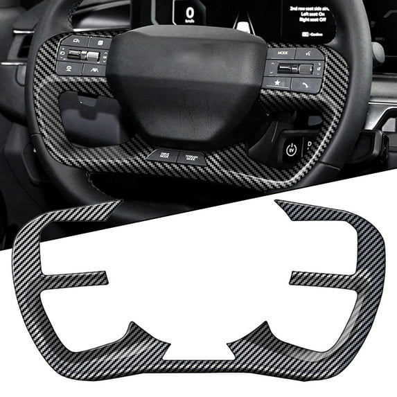 For Kia Ev9 Abs Carbon Fiber Accessories Car Inner Steering Wheel Frame Trim