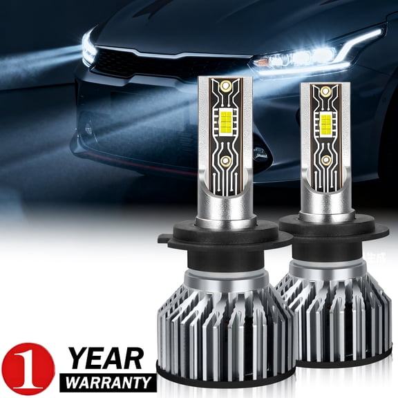 For Kia Forte 2017-2018 H7 LED Kit, Super Bright 6000K White, Low Beam, Plug & Play, 2-Pack