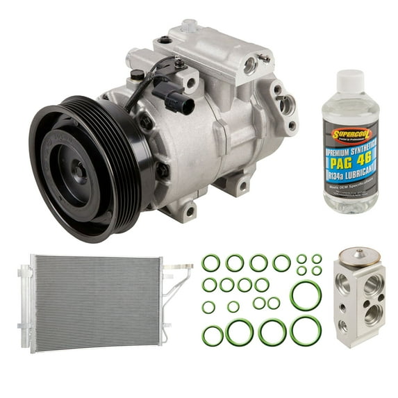 For Kia Forte Koup 2010 2011 2012 2013 OEM AC Compressor w/ Condenser Drier - BuyAutoParts