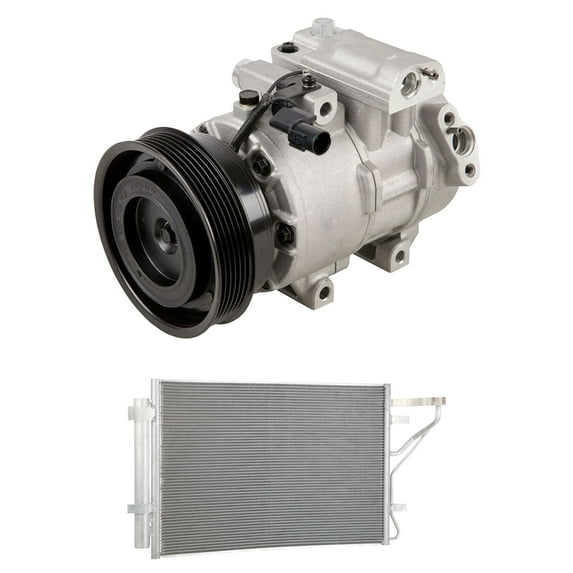 For Kia Forte Koup Forte 10-13 OEM AC Compressor w/ A/C Condenser & Drier - BuyAutoParts