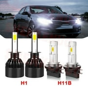 For Kia Optima 2007 2008 2009 2010 2011 2012 2013 2014 2015 2.4L H11B H1 LED Headlight Bulbs High&Low Beam 4pcs