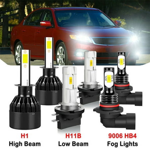 For Kia Optima 2007-2008 LED Headlights H1 H11B High&Low Beam 9006 Fog Lights 6pcs