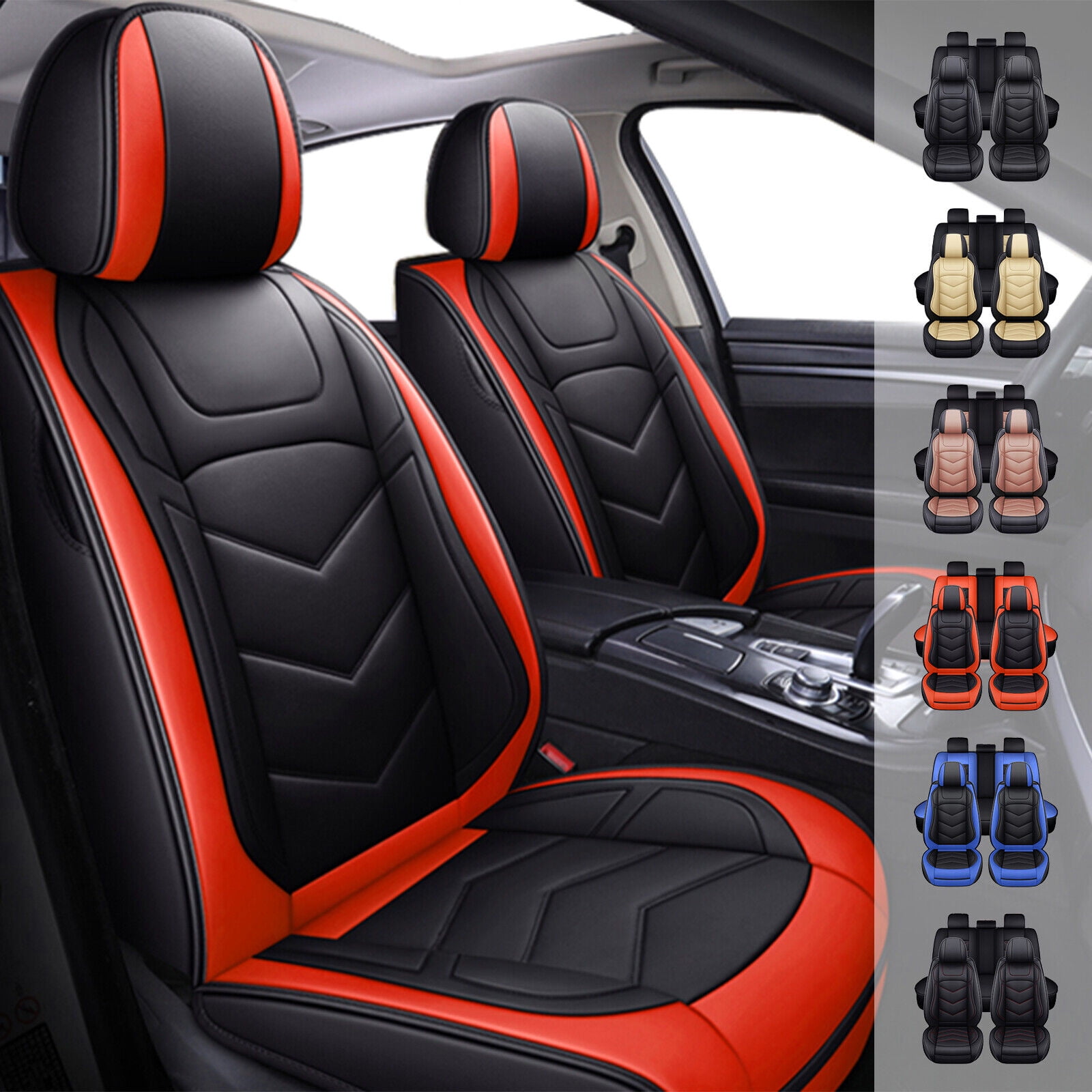 For Kia Optima Car Seat Covers, Waterproof PU Leather 5 Seats Auto