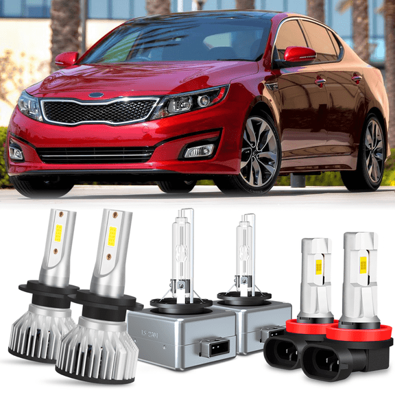For Kia Optima SX SXL Turbo 2014-2015 LED HID Xenon Headlight High Low Beam + Fog Light Bulbs