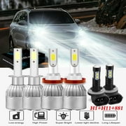 For Kia Sorento 2011-2013 Headlights H1 H11 High/Low Beam+ 881 Fog light Bulbs,6pc