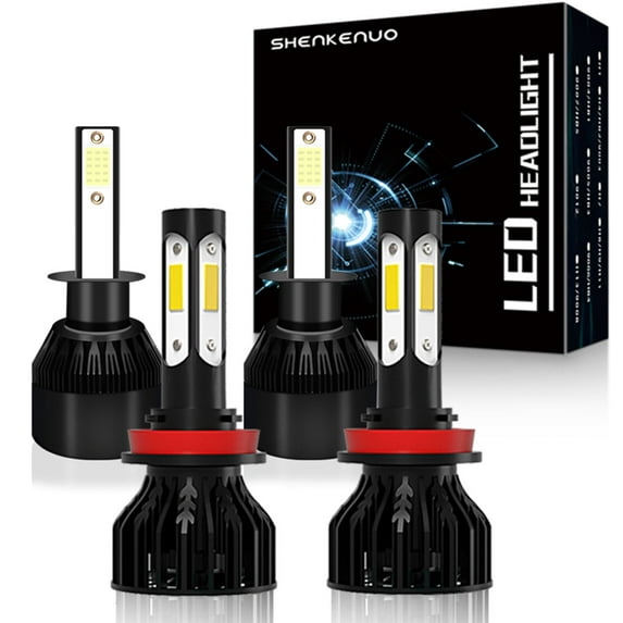 For Kia Sorento 2011-2013 LED Headlight Bulbs H1+H11 High Beam and Low Beam 4pc