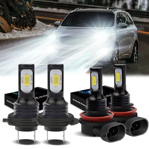 For Kia Sorento 2014 2015 LED Headlights H7 H11 High Low Beam Kit 6000K White