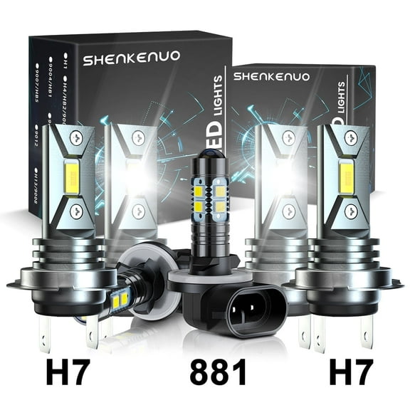 For Kia Sorento 2015-2018 Combo H7 LED Headlight High Low Beam + 881 Fog Light Bulbs