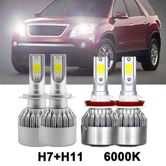 COXNSXX White Headlight 6000K Automotive Bulb fits Kia Soul 2012, 2013