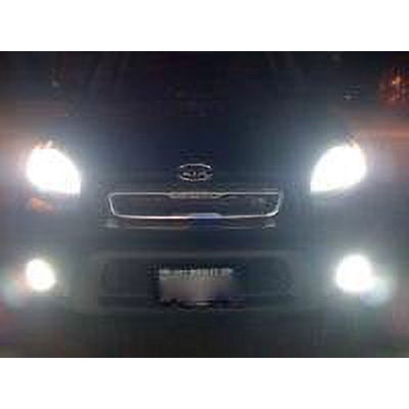For Kia Soul Bright White Head Lamp Light Bulbs Set Pair Replacement Upgrade