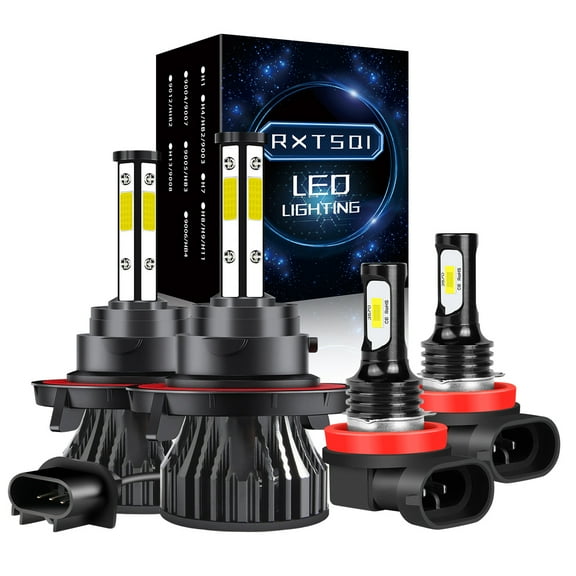 For Kia Soul w/o projector 2014-2019 LED Headlight Bulbs 9008/H13 High/Low Beam H11 H8 Fog Light 6000k 4pcs,X15