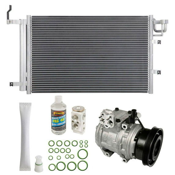 For Kia Spectra 2.0L 2005 2006 OEM AC Compressor w/ A/C Condenser Repair Kit - BuyAutoParts