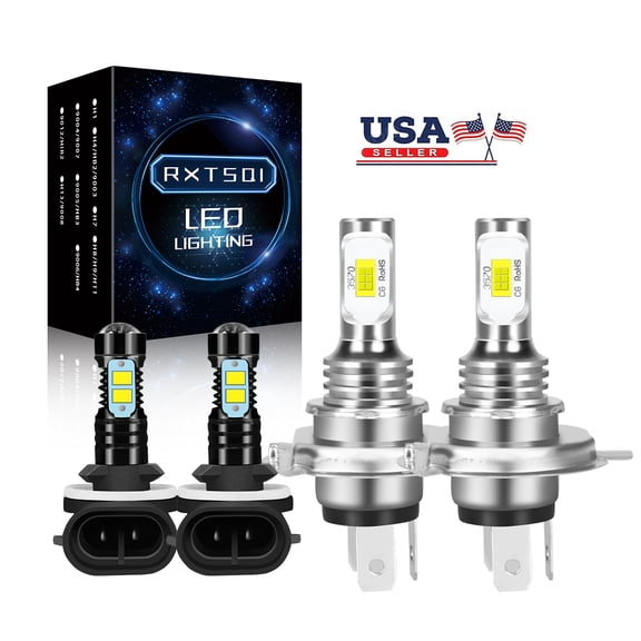 For Kia Spectra 2005-2009 LED Headlight Bulbs 9003/H4 High/Low Beam 881 Fog Light 6000k 4pcs