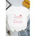 thumbnail image 1 of For Kids And Teens Just A Girl Who Loves Horses Gift up to Size 5XL Unisex T-Shirt, 1 of 2