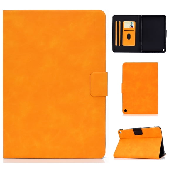 For Kindle Fire HD8 Cowhide Texture Horizontal Flip Leather Case with Holder & Card Slots & Sleep