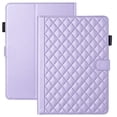 thumbnail image 1 of for Kindle Paperwhite 7 inch 12th Gen 2024 Released Case, Rhombus Pattern Multiple Viewing Angles Stand Slim Folio Cover (Purple), 1 of 6