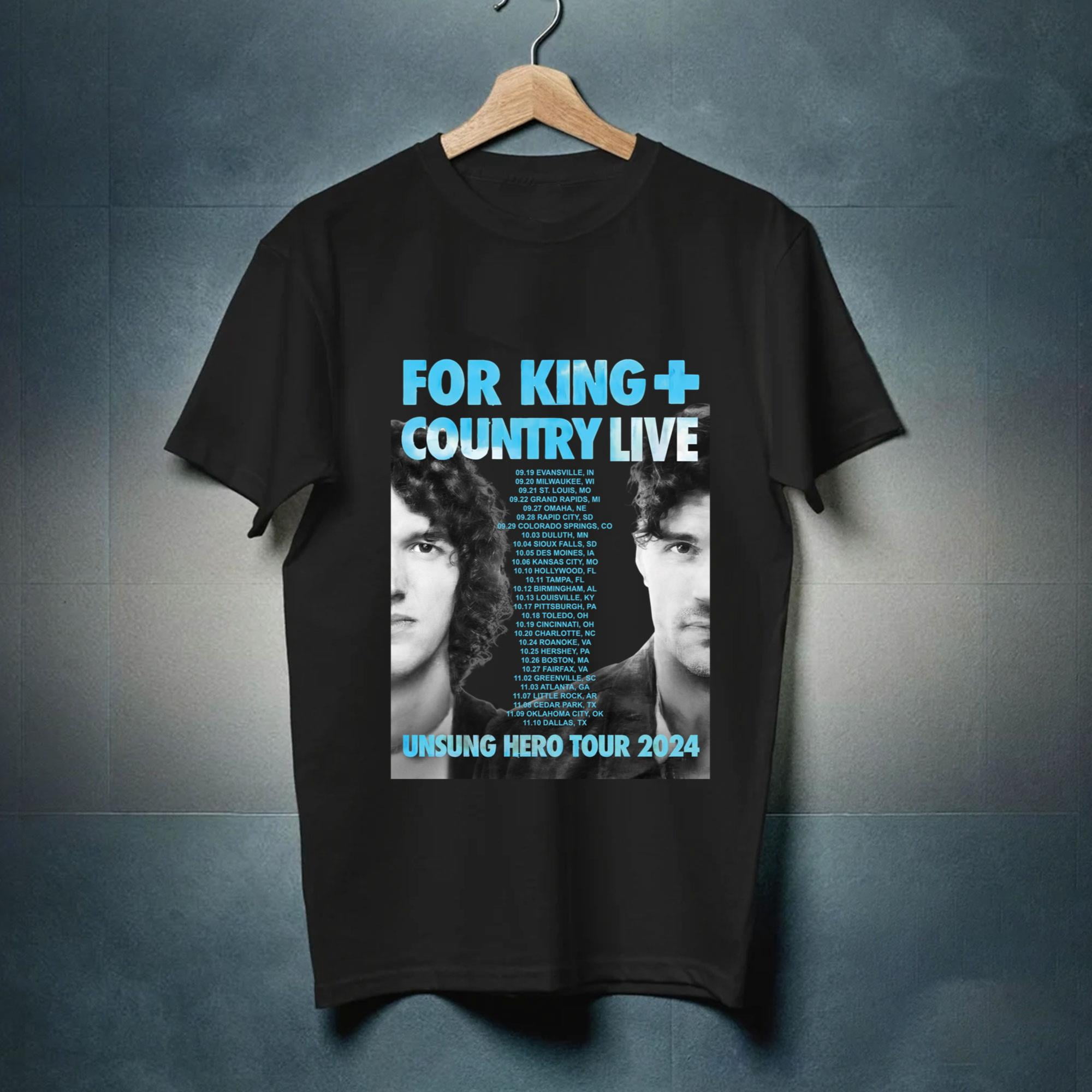 For King + Country Unsung Hero Tour 2024 Shirt, For King & Country Band