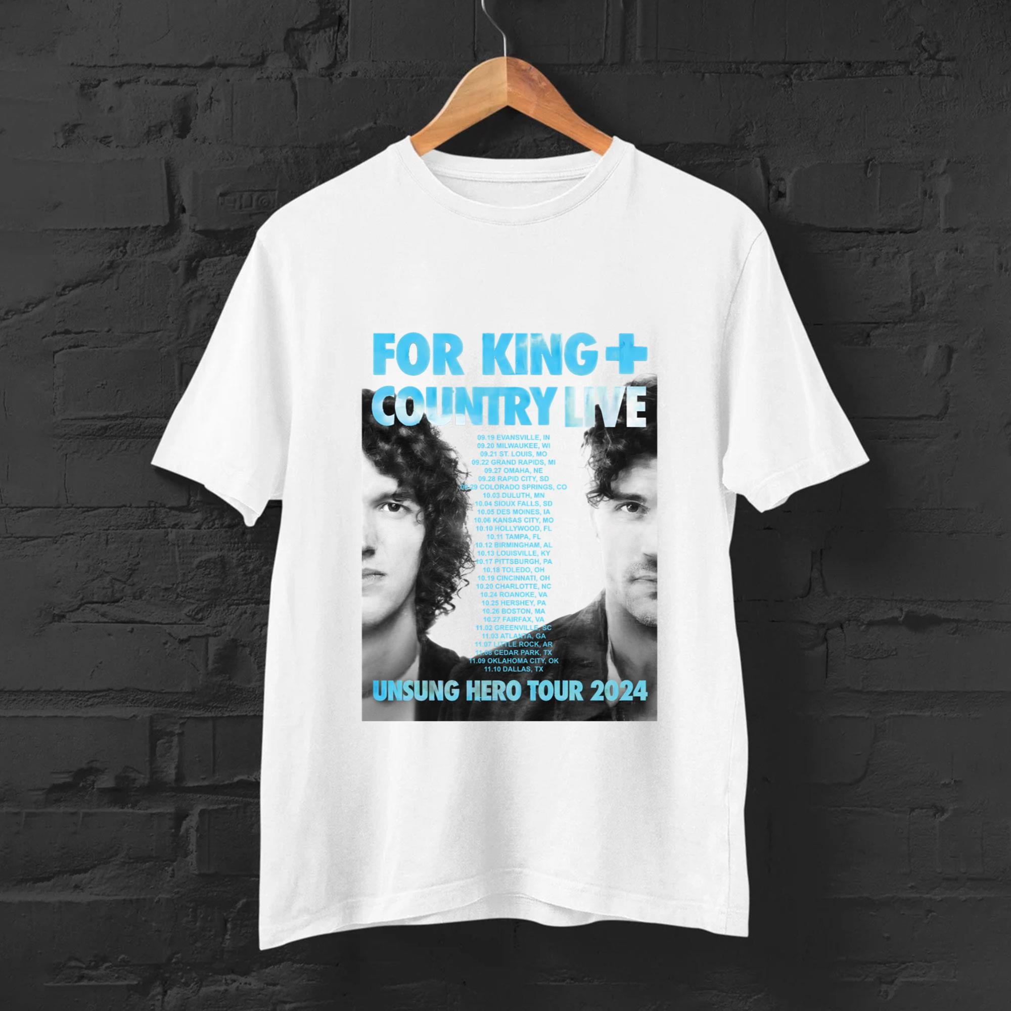 For King + Country Unsung Hero Tour 2024 Shirt, For King & Country Band