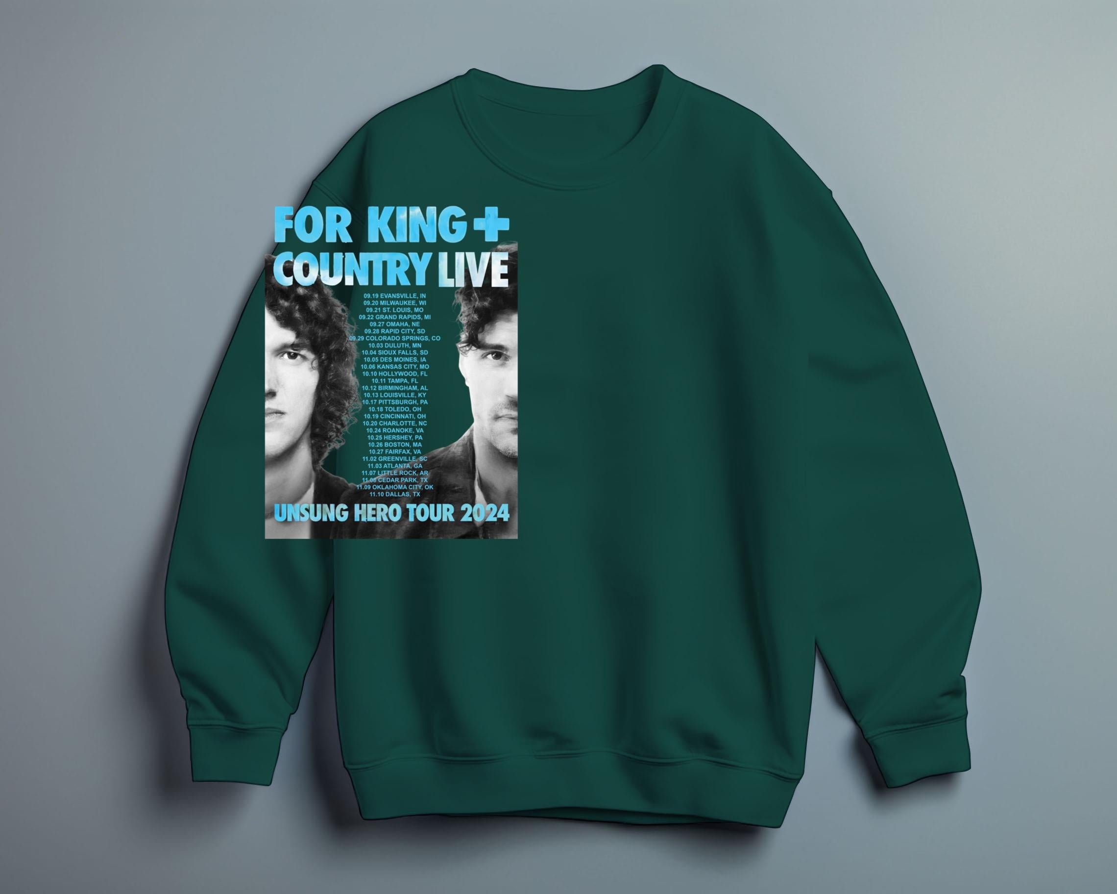 For King + Country Unsung Hero Tour 2024 Shirt, For King & Country Band