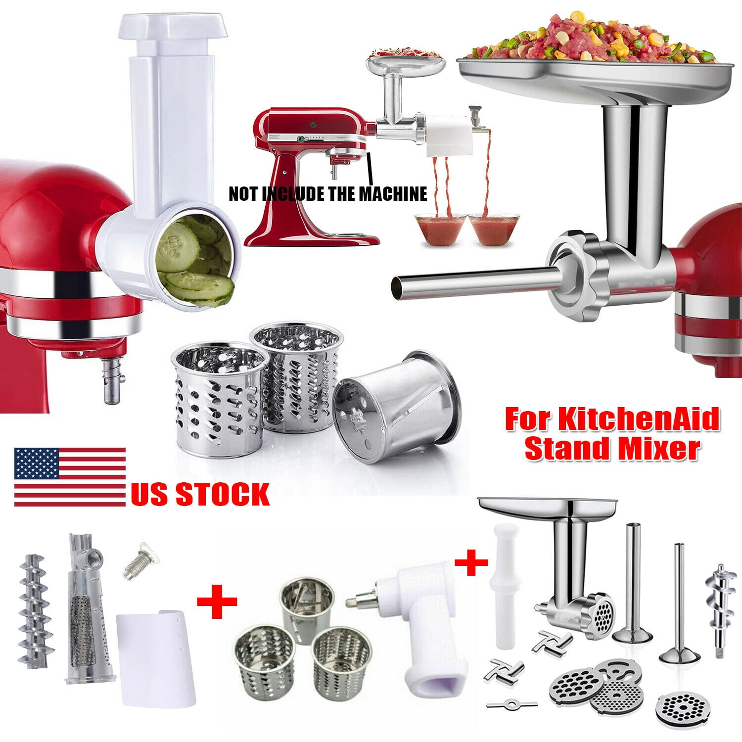 Meat Grinder Attachment for KitchenAid Stand Mixers Included