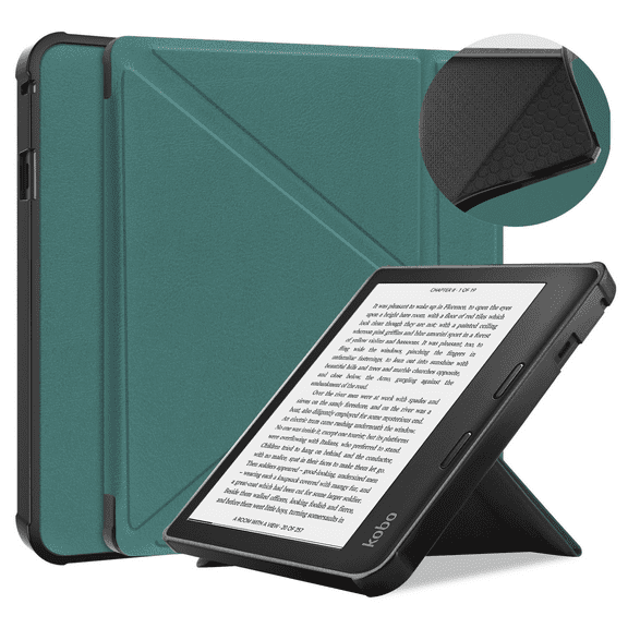 For Kobo Sage 8" E-Reader Released 2021, Soft TPU Matte Back Cover, Slim Smart Folio Cover with Magnetic Closure and Stand - Green