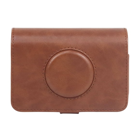 For Kodak PRINTOMATIC Full Body Camera PU Leather Case Bag with Strap (Brown)