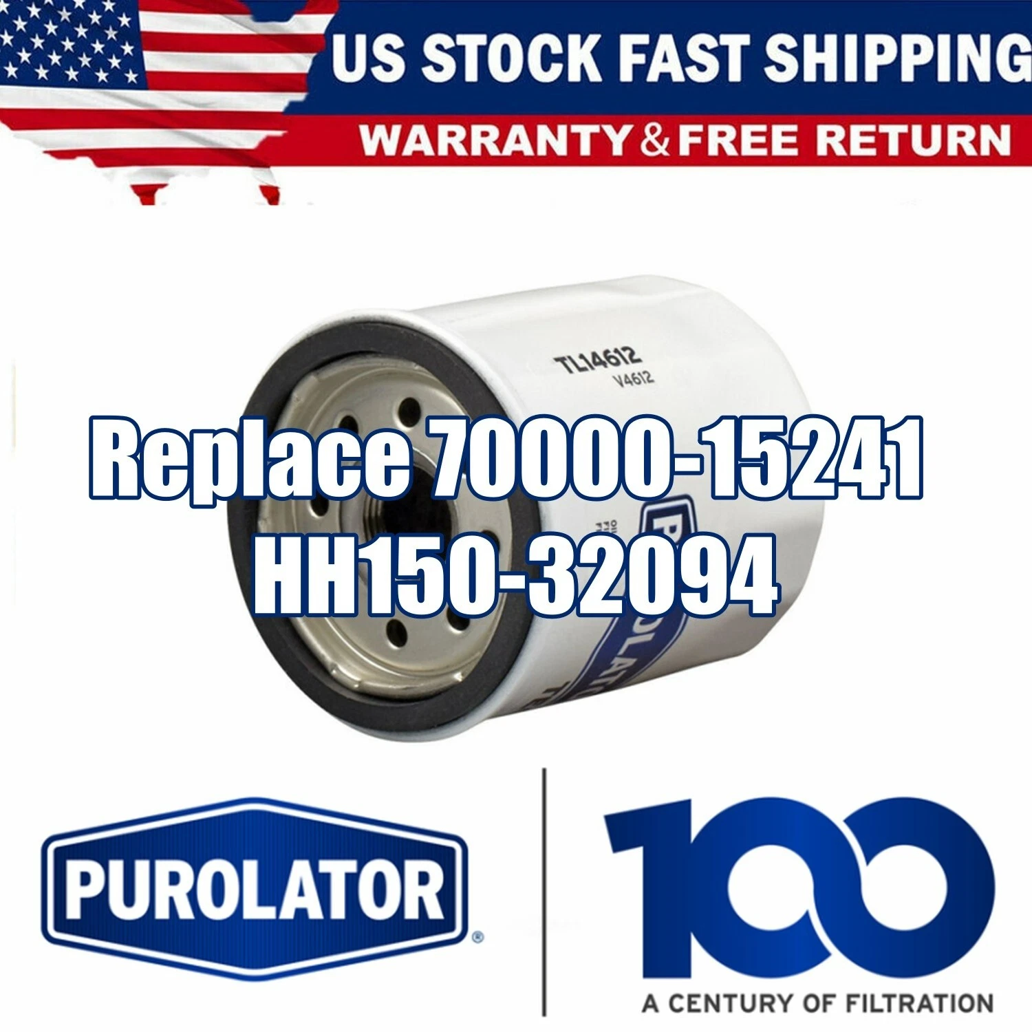 For Kubota Engine Oil Filter Hh150-32094 70000-74034 Purolator Oem