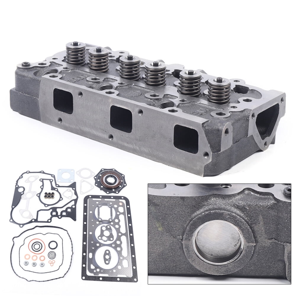 For Kubota RTV900 Engine D902 Direct Replacement Complete Cylinder Head W/ Valves & Full Gasket Kit Silver