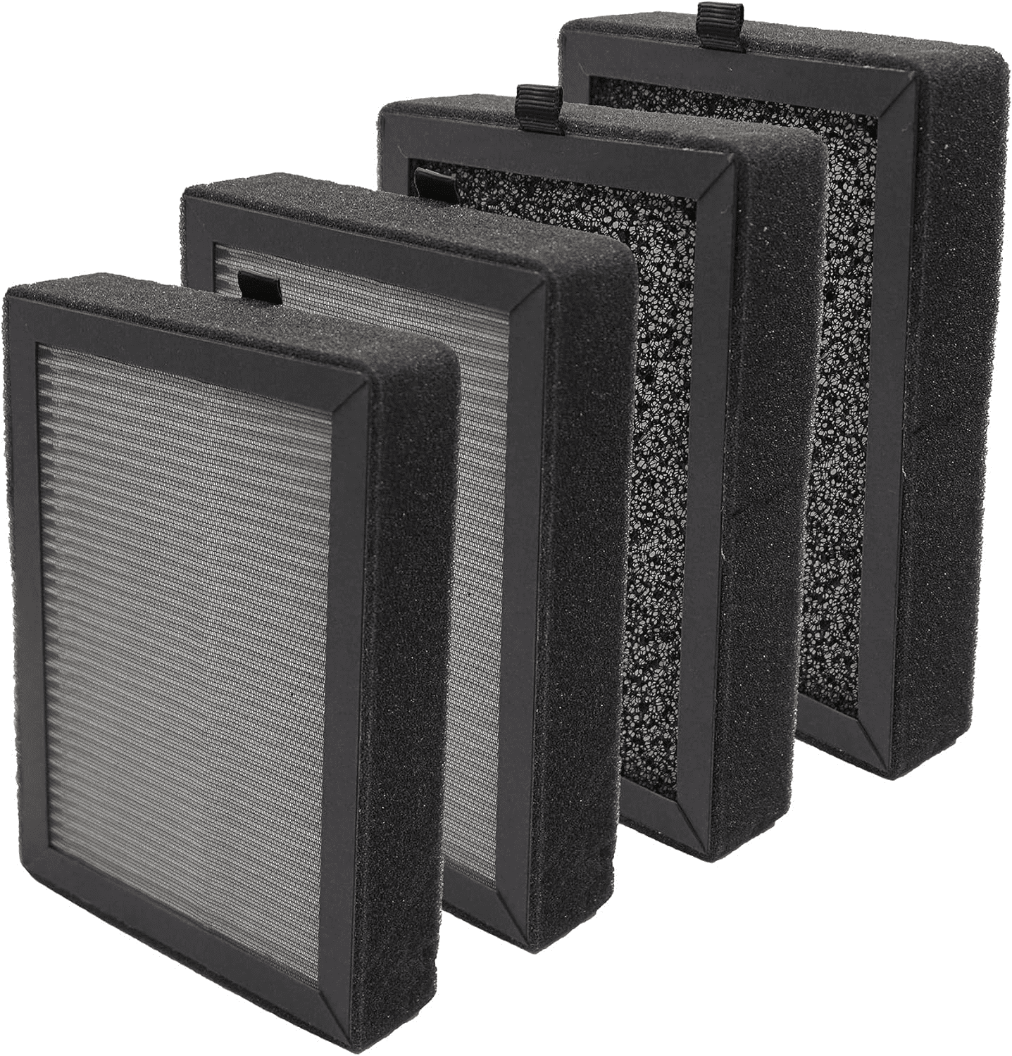 For LE-VOIT LV-H128-RF Air Purifier 4-pack Replacement Three in One Front+H13 High Efficiency HEPA Activated Carbon Filter