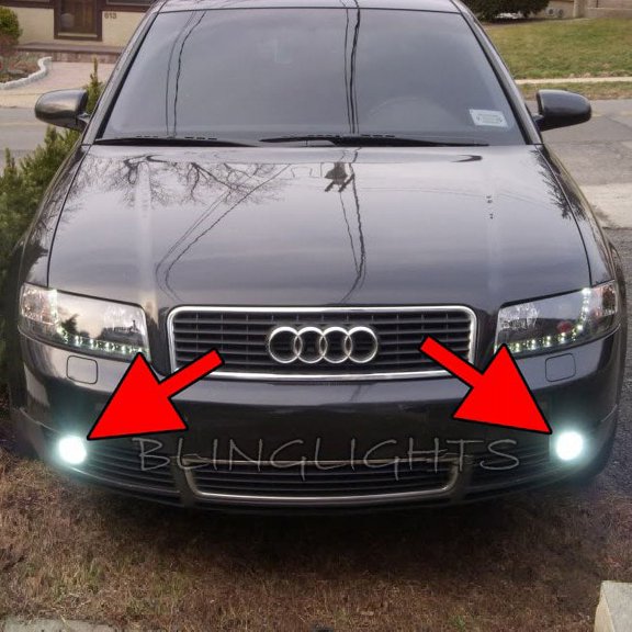 For LED Angel Eye Halo Fog Lights Lamps for 2002 2003 2004 2005 Audi A4