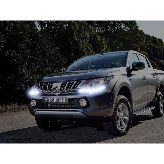 For LED DRL Head Light Strips Daytime Running Lamps Kit for Mitsubishi L200