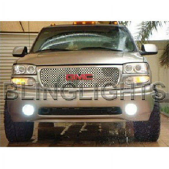 For LED Halo Angel Eye Fog Lights for 2002-2007 GMC Sierra GMT800