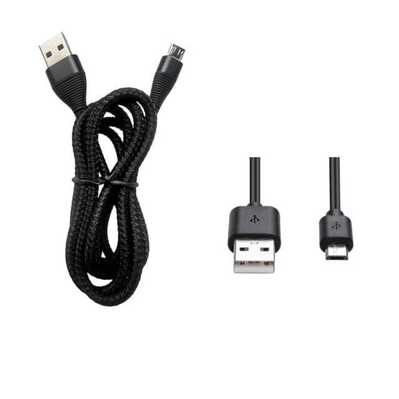 For LG B470 B-470 1X 3FT Black Braided Fast USB Charging Cable Type A to Micro USB