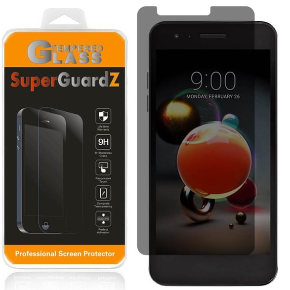 For LG K8 (2018) - SuperGuardZ Privacy Anti-Spy Tempered Glass Screen Protector, 9H, Anti-Scratch, Anti-Bubble, Anti-Fingerprint