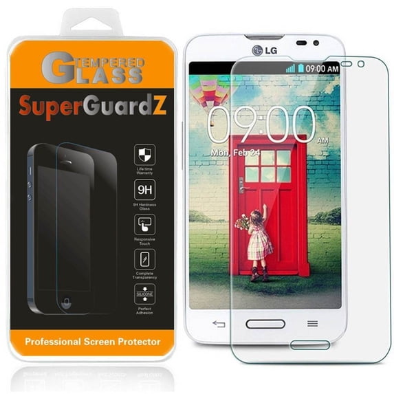 For LG Optimus L70 - SuperGuardZ Tempered Glass Screen Protector, 9H, Anti-Scratch, Anti-Bubble, Anti-Fingerprint