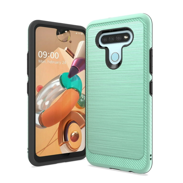 For LG Reflect L555DL K51 Q51 Slim Lining Brushed Hybrid Cell